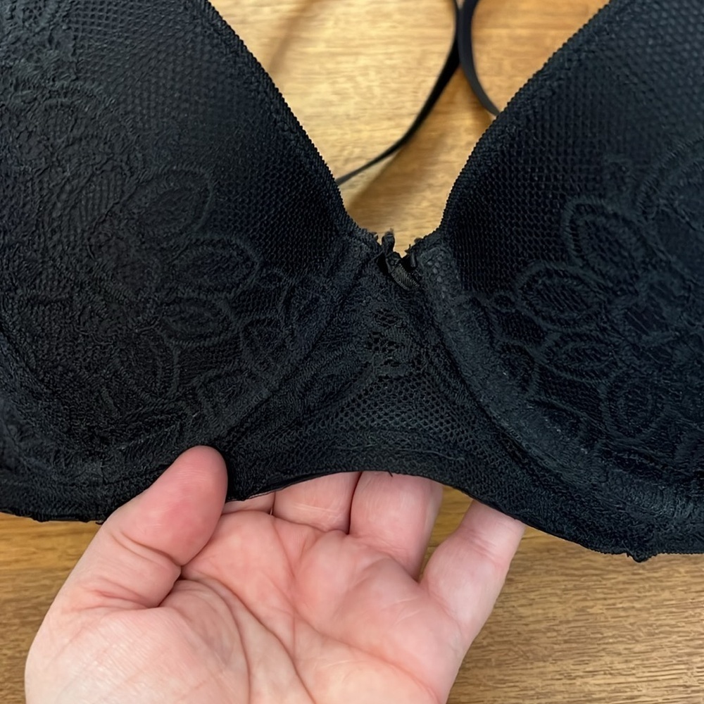 AERI BLACK LACE PUSH UP BRA 36C - Picture 3 of 16